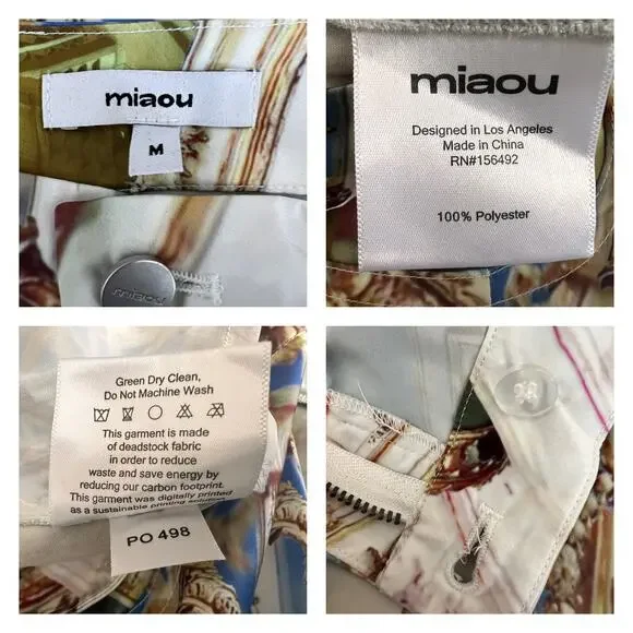 Miaou Green Paloma Elsesser Edition Gaudi Midi Skirt In Baroque Size M - Picture 8 of 11